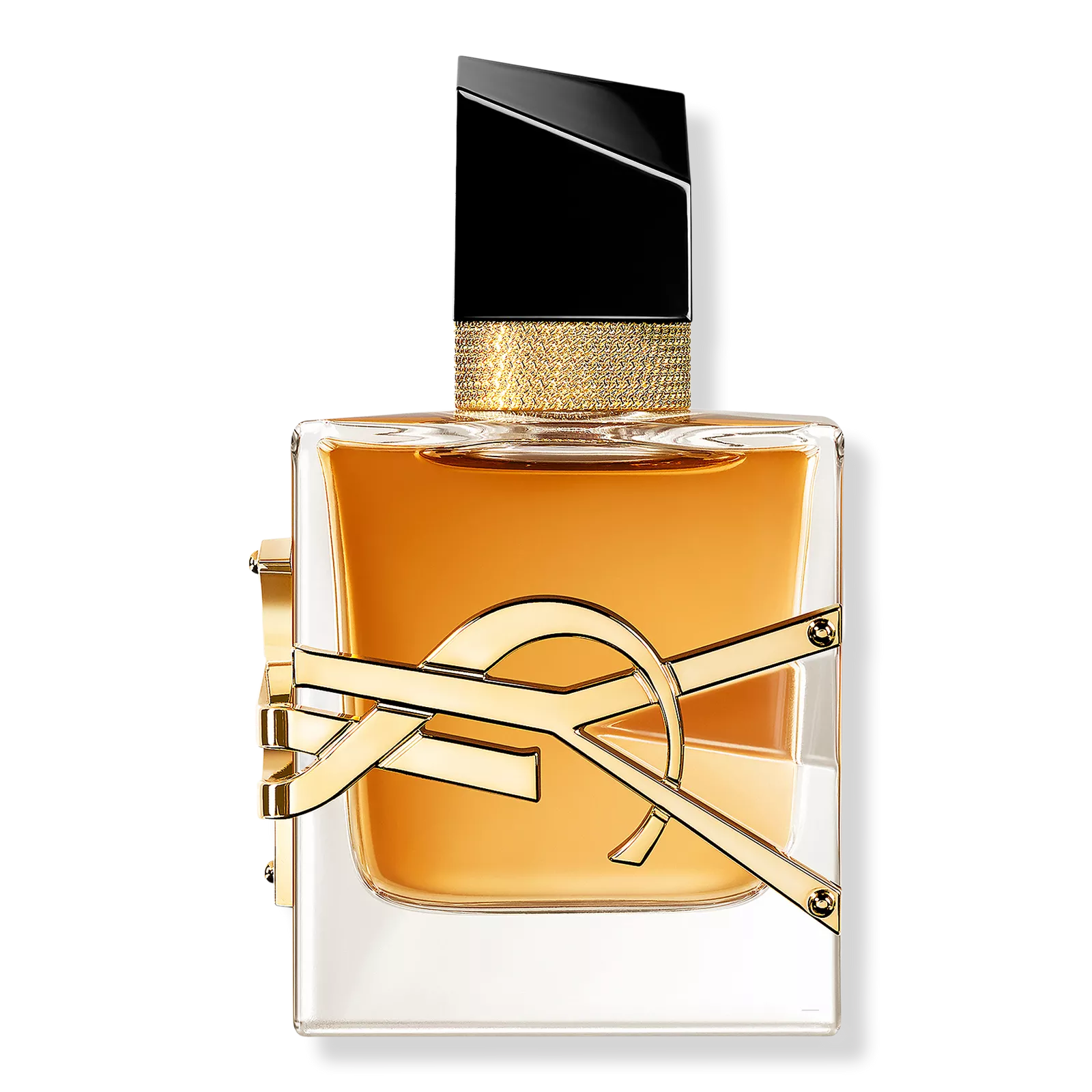 Amber glass unbranded perfume bottle nestled in champagne silk