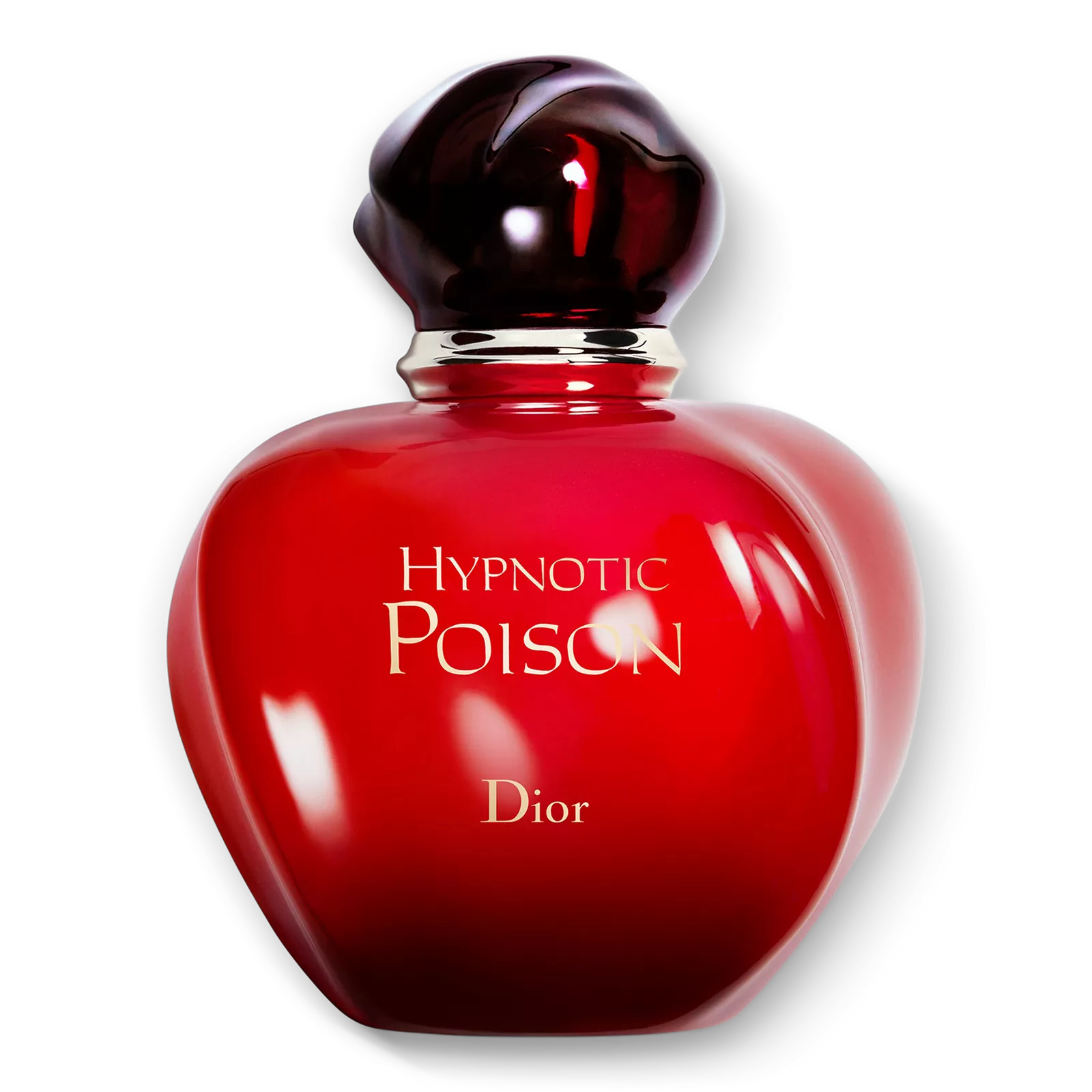 Deep red teardrop-shaped unbranded perfume bottle in candlelight